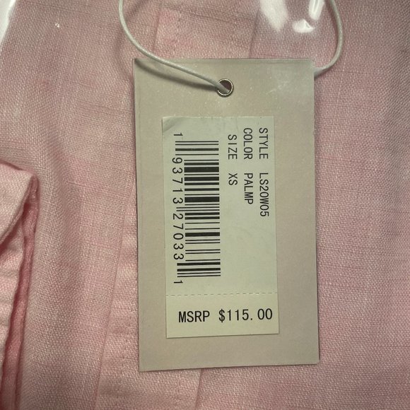 Peter Millar New Women's Light Pink Linen Shirt XS - Picture 2 of 5